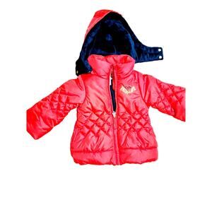Red hooded girl's coat brand London Fog size 24 months